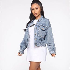 NWT Fashion Nova Denim Jean Jacket